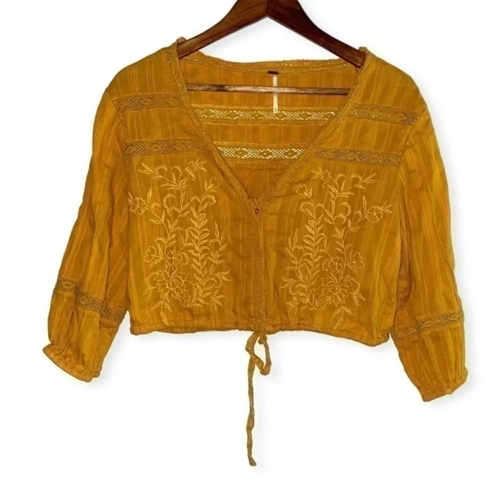 Free People follow your heart cotton crop top SIZE XS
